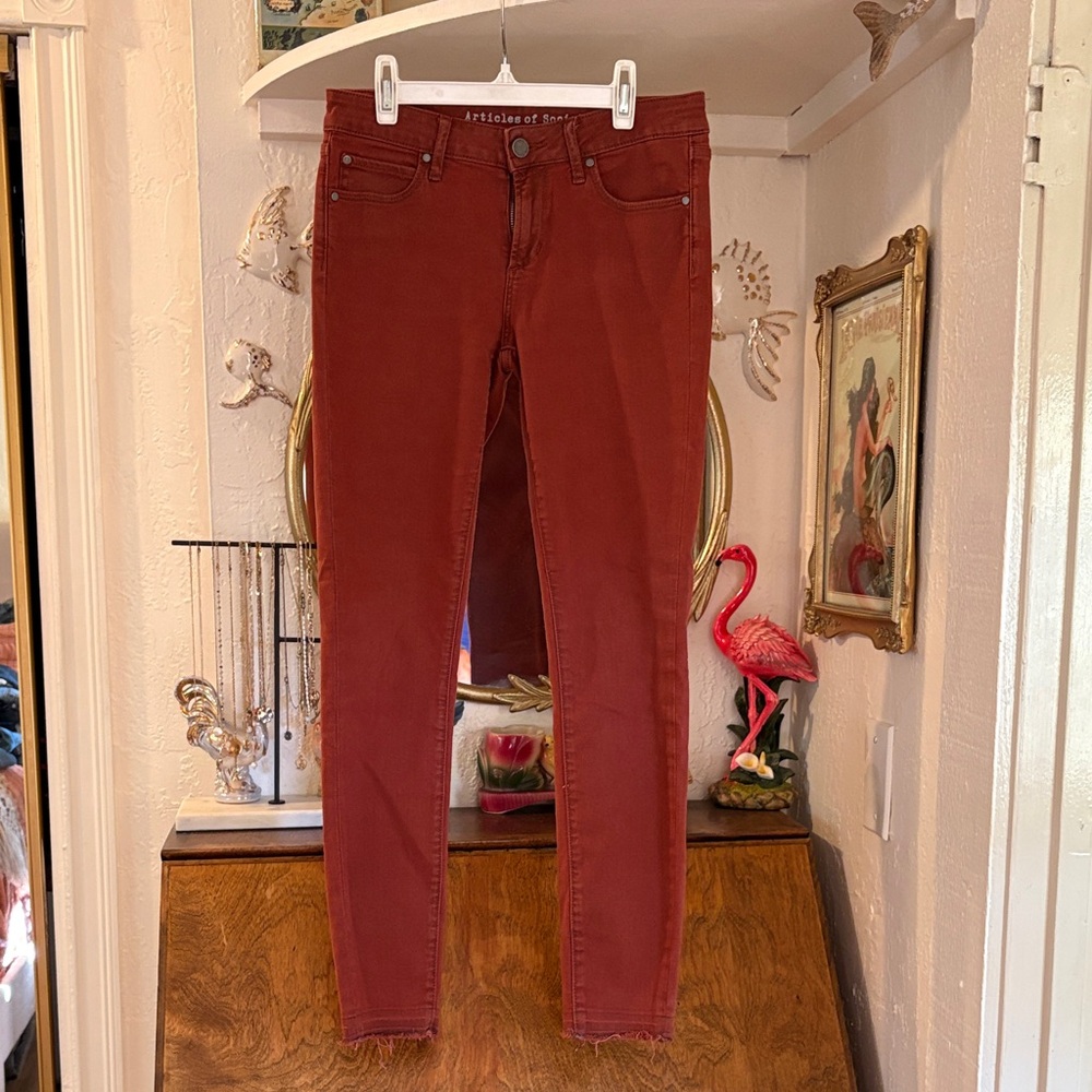 Articles of Society Women's Rust Colored Skinny Jeans
